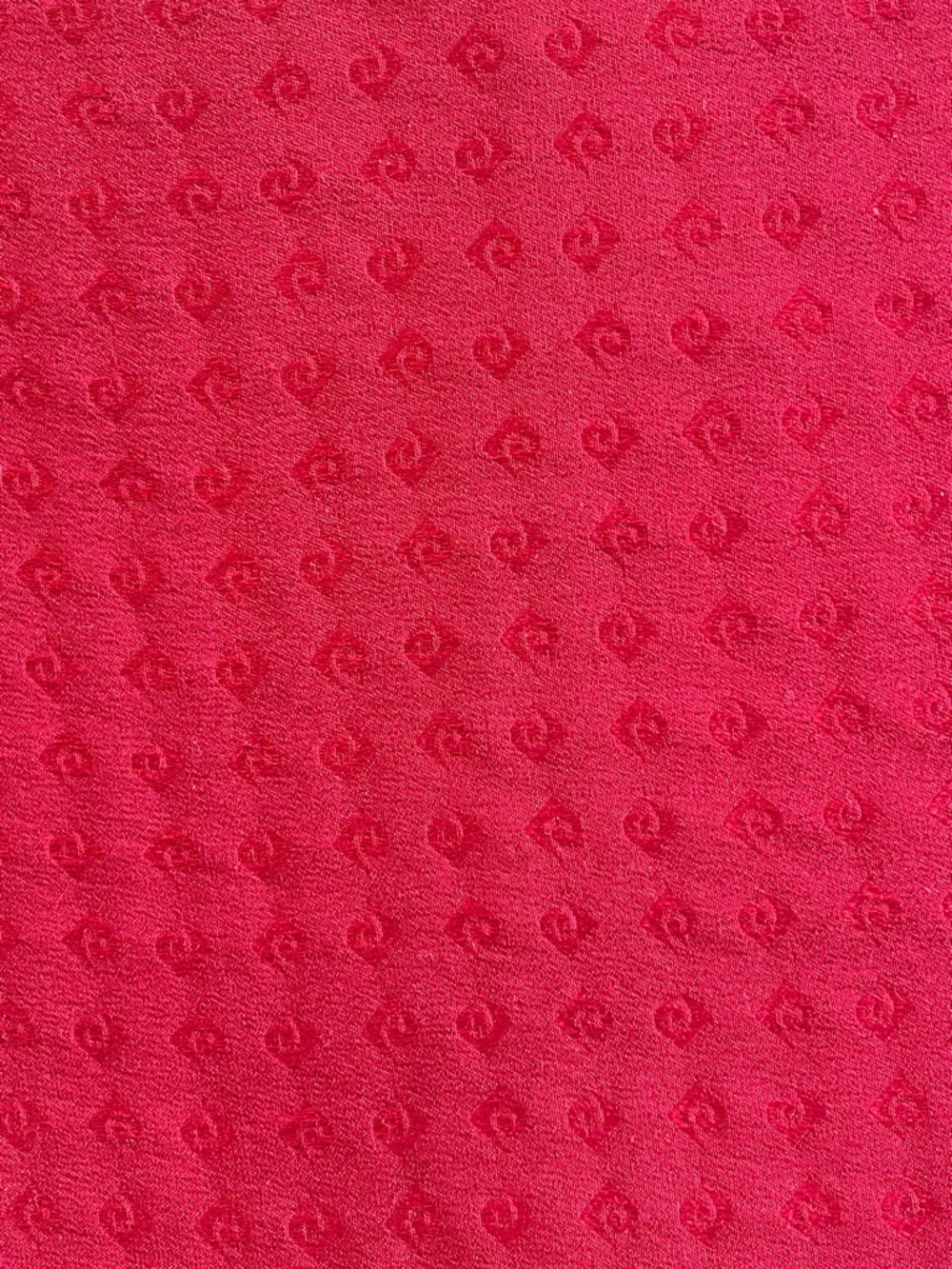 Pierre Cardin Pocket Square Red with Logo 12x 12 Vintage